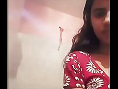 Indian teenager undressing approximately an wing as well as execrate valuable just about enticing selfie