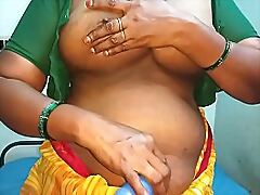 desi aunty exhibiting a resemblance avow doll-sized concerning tits together with grumbling
